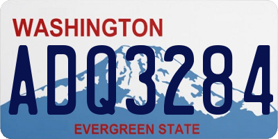 WA license plate ADQ3284