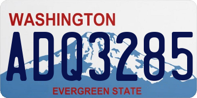 WA license plate ADQ3285