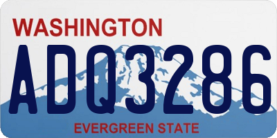 WA license plate ADQ3286