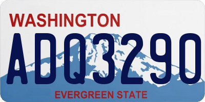 WA license plate ADQ3290