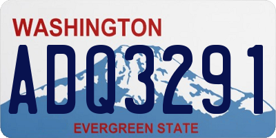 WA license plate ADQ3291