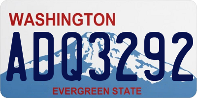 WA license plate ADQ3292