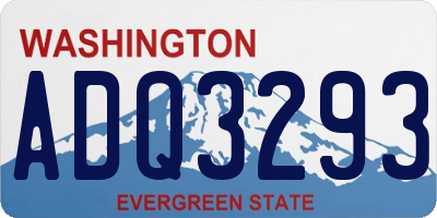WA license plate ADQ3293