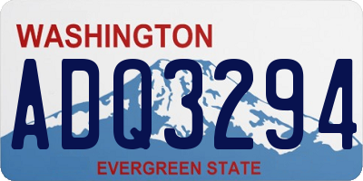 WA license plate ADQ3294