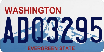 WA license plate ADQ3295