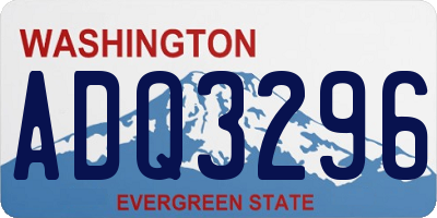 WA license plate ADQ3296