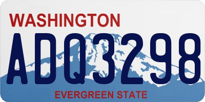 WA license plate ADQ3298