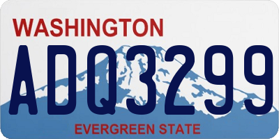 WA license plate ADQ3299