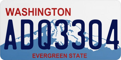 WA license plate ADQ3304