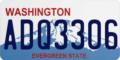 WA license plate ADQ3306