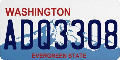 WA license plate ADQ3308