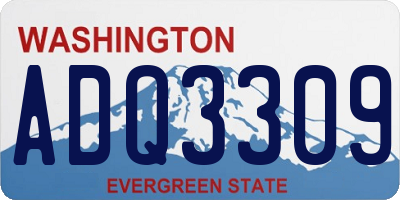 WA license plate ADQ3309