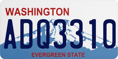 WA license plate ADQ3310