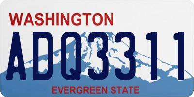 WA license plate ADQ3311