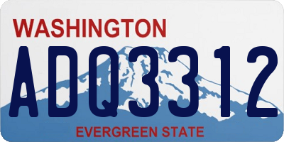WA license plate ADQ3312