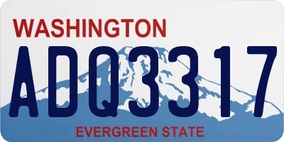 WA license plate ADQ3317