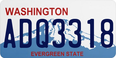 WA license plate ADQ3318