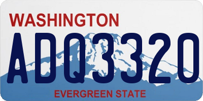 WA license plate ADQ3320