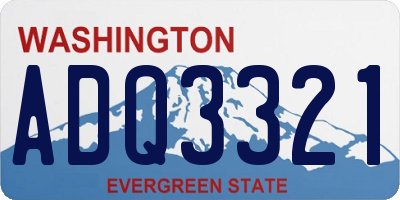 WA license plate ADQ3321