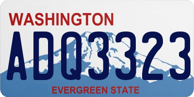 WA license plate ADQ3323