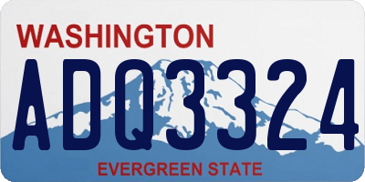 WA license plate ADQ3324