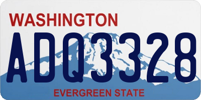 WA license plate ADQ3328
