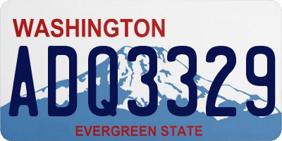 WA license plate ADQ3329
