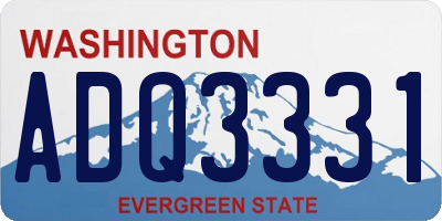WA license plate ADQ3331