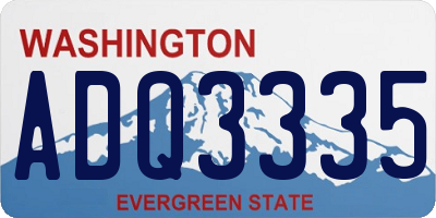 WA license plate ADQ3335