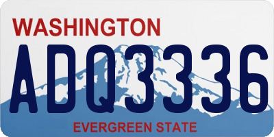 WA license plate ADQ3336