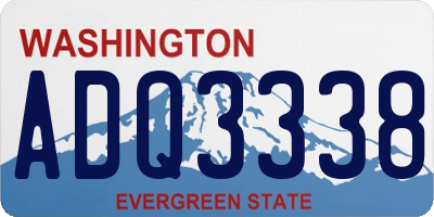 WA license plate ADQ3338