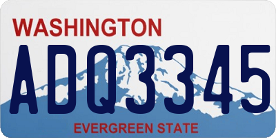 WA license plate ADQ3345