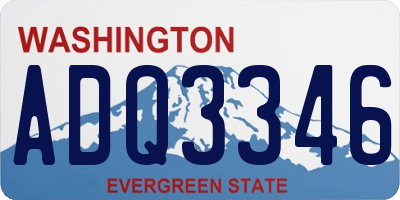 WA license plate ADQ3346
