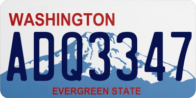WA license plate ADQ3347