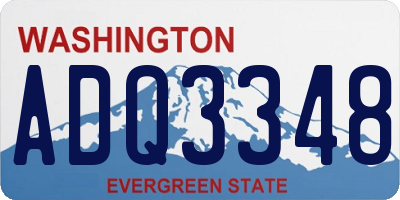WA license plate ADQ3348