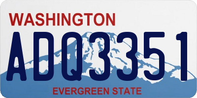 WA license plate ADQ3351
