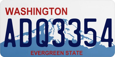 WA license plate ADQ3354