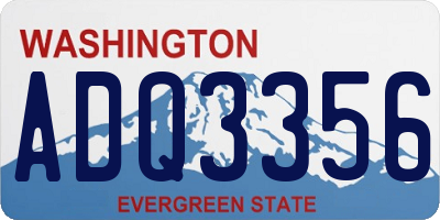 WA license plate ADQ3356