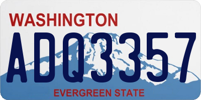 WA license plate ADQ3357