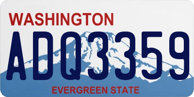 WA license plate ADQ3359