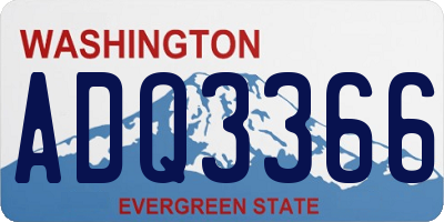 WA license plate ADQ3366