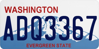 WA license plate ADQ3367