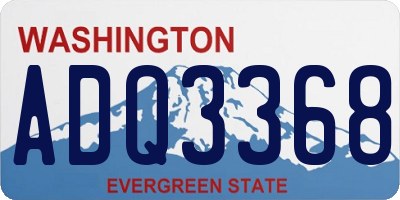 WA license plate ADQ3368