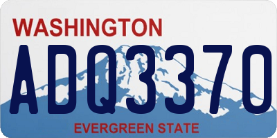 WA license plate ADQ3370