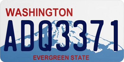 WA license plate ADQ3371
