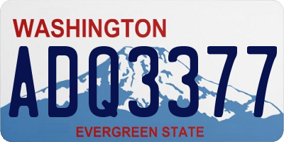 WA license plate ADQ3377