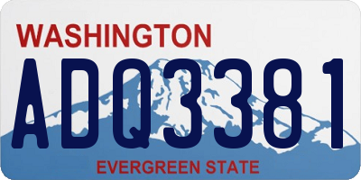 WA license plate ADQ3381