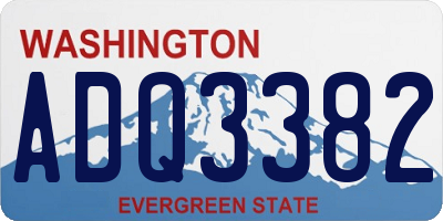 WA license plate ADQ3382