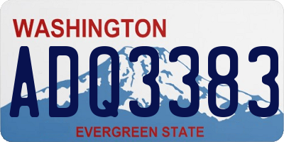 WA license plate ADQ3383