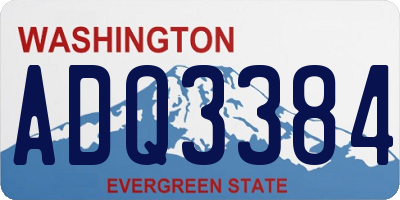 WA license plate ADQ3384